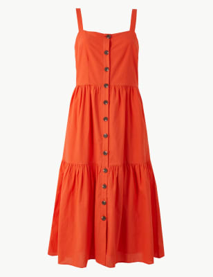 Orange Shirt Dress